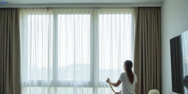 Delicate sheer drape cleaning diamond-creek-vic Matty Curtain Cleaning